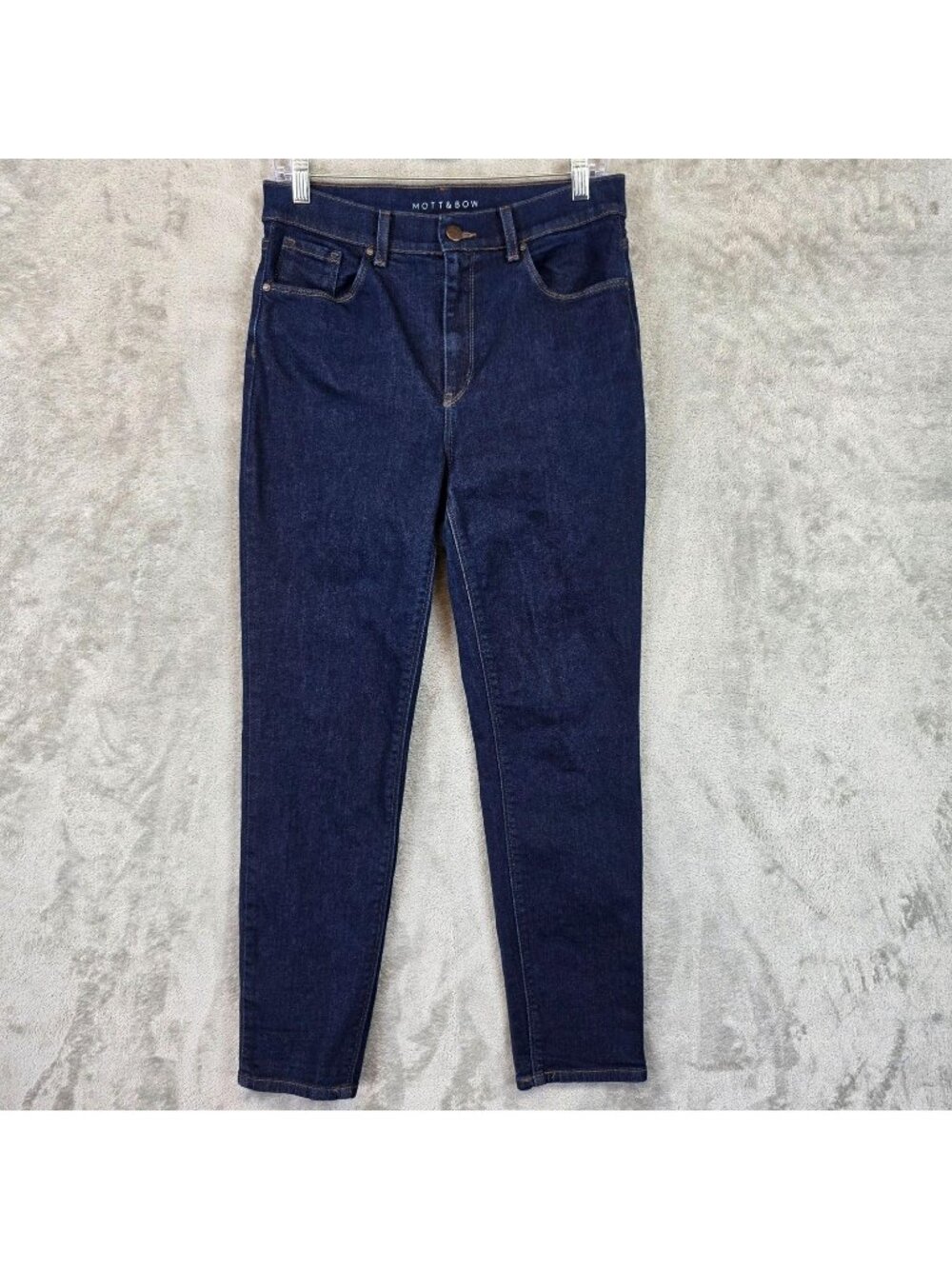 Mott & Bow Mom Jeans Womens 29 Blue Rinse Wash High Rise Stretch Denim
